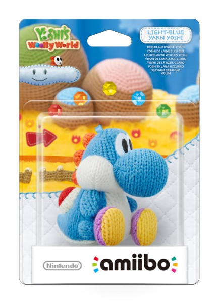 Amiibo Yoshi de Laine Bleue - Yoshi's Wooly World Collection